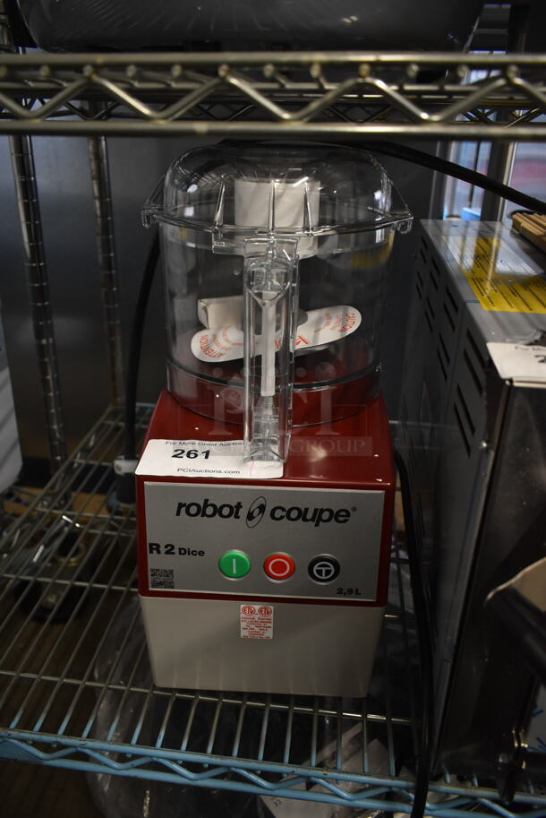 BRAND NEW SCRATCH AND DENT! Robot Coupe R 2 Dice Metal Commercial Countertop Food Processor. 120 Volts, 1 Phase. Tested and Working! - Image 2 of 4