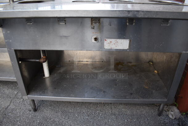 Stainless Steel Natural Gas Powered Steam Table w/ Metal Under Shelf. - Image 3 of 4