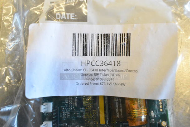 2 BRAND NEW SCRATCH AND DENT! Items Including HPCC36418 Alto-Shaam CC-36418 Interface/Board/Control and HPHG36650 Alto-Shaam HG-36650 Hinge,Door,Qc2-40/Qc2-100. 2 Times Your Bid!  - Image 2 of 3