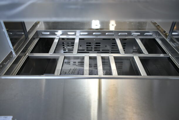 Turbo Air MST-28-N-711S Stainless Steel Commercial Prep Table w/ Poly Sneeze Guard. 115 Volts, 1 Phase. Tested and Working! - Image 2 of 4