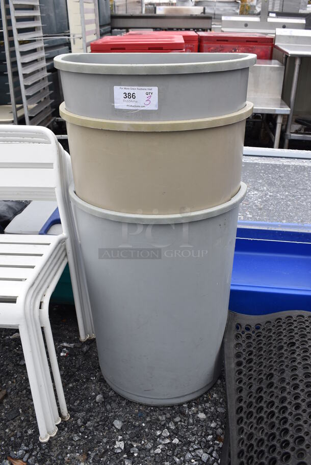 3 Poly Trash Cans. 21x11.5x28. 3 Times Your Bid! - Image 1 of 6