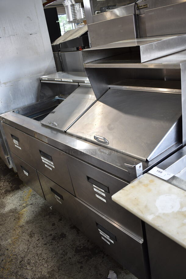 Delfield D4472N-30M Stainless Steel Commercial Sandwich Salad Prep Table Bain Marie Mega Top w/ 6 Drawers. Missing Lid. 115 Volts, 1 Phase. Tested and Does Not Power On - Image 2 of 12