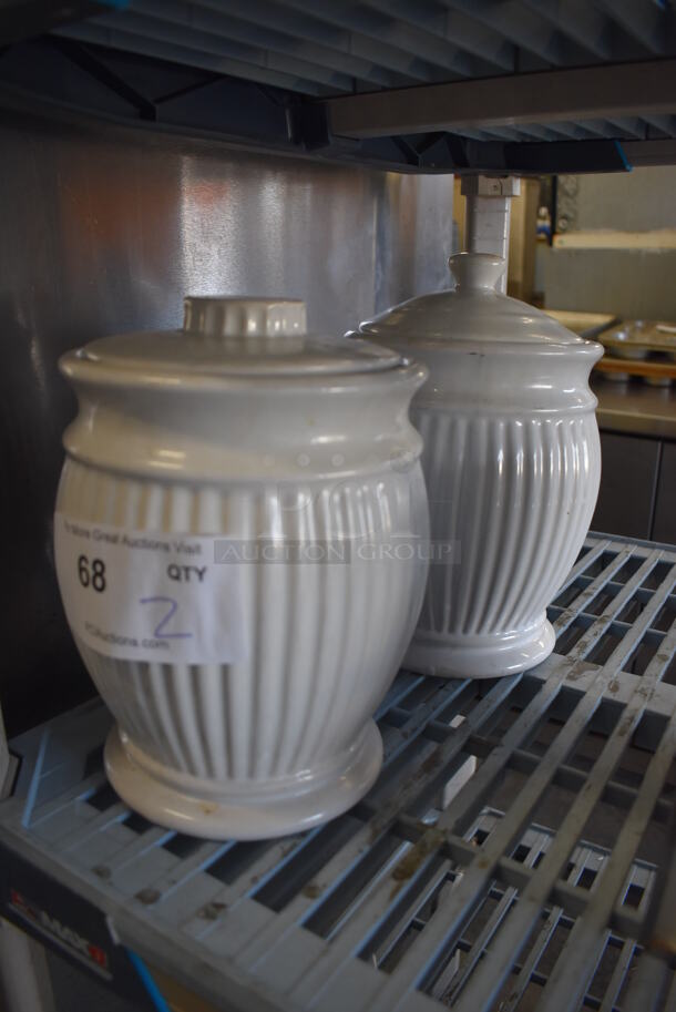 2 White Containers w/ Lid. 6.5x6.5x9. 2 Times Your Bid! - Image 3 of 5