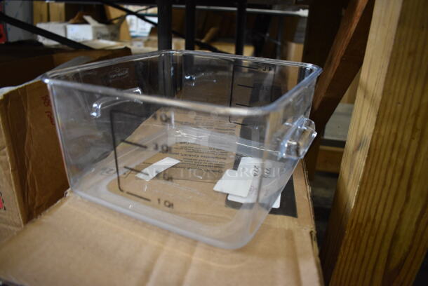 24 BRAND NEW IN BOX! Rubbermaid Clear Poly 4 Quart Containers. 9x8.5x5. 24 Times Your Bid! - Image 2 of 4