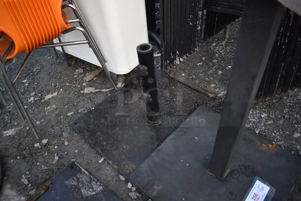 4 Metal Bases; 3 Patio Umbrella Bases and 1 Table Base. 24x24x16, 20x20x28. 4 Times Your Bid! - Image 4 of 4
