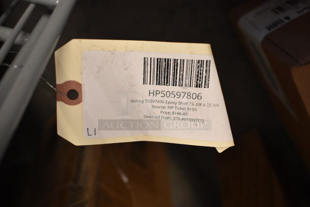 BRAND NEW SCRATCH AND DENT! Lot of 2 Victory 50597706 Shelf 21 1/2 X 25w Ep and Victory 50597806 Epoxy Shelf 23-3/8 X 25-1/4 - Image 4 of 4