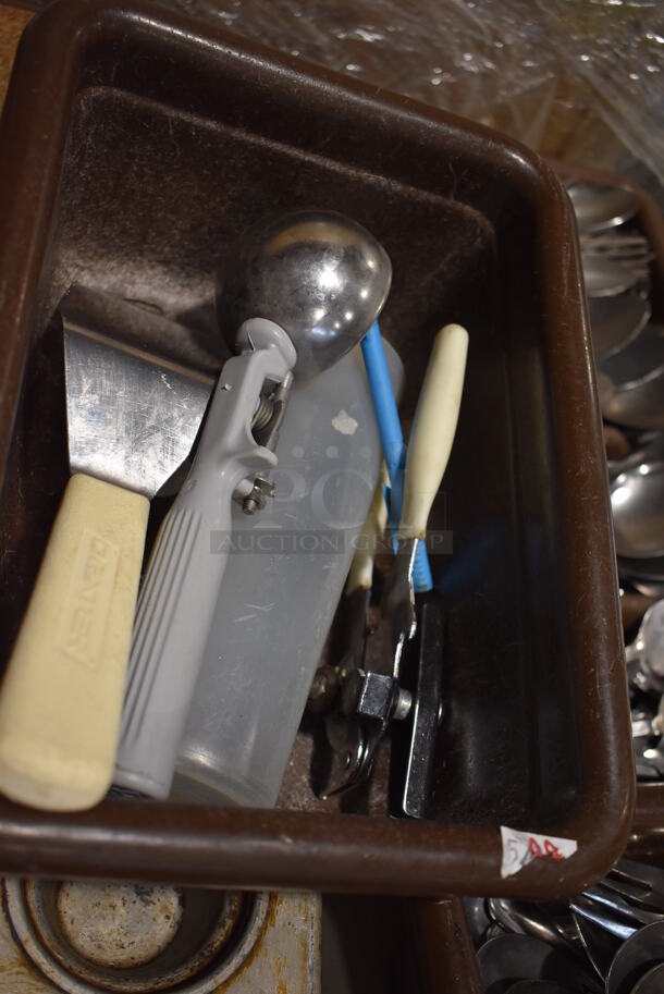ALL ONE MONEY! Lot of 3 Bins of Various Silverware and Utensils. - Image 2 of 6