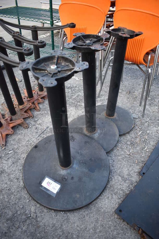 3 Black Metal Table Bases. 22x22x28. 3 Times Your Bid! - Image 2 of 3