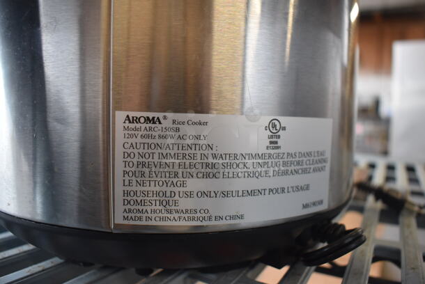 Aroma ARC-150SB Metal Countertop Rice Cooker. 120 Volts, 1 Phase. 12x12x12 - Image 5 of 5