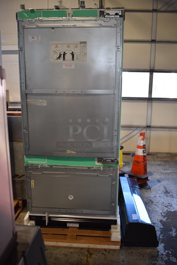 LIKE NEW! Miele KIMBM36US Stainless Steel Commercial Cooler Freezer Combo Unit. 115 Volts, 1 Phase. Unit Has Only Been Used a Few Times! Tested and Does Not Power On - Image 1 of 7