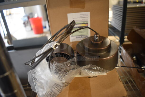 6 BRAND NEW! Brown Metal Light Fixtures. 5x5x7.5. 6 Times Your Bid! - Image 2 of 3