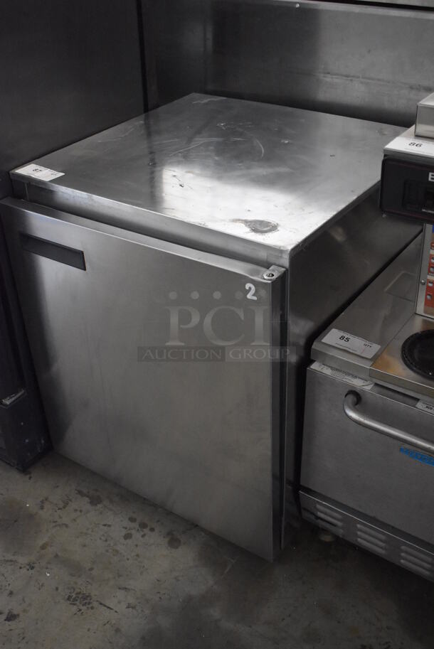 Delfield 406CA Stainless Steel Commercial Single Door Undercounter Cooler on Commercial Casters. 115 Volts, 1 Phase. Tested and Powers On But Does Not Get Cold - Image 3 of 6