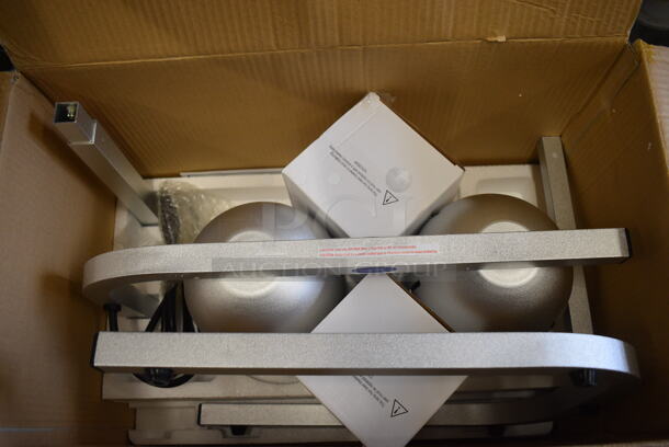 BRAND NEW IN BOX! Chefmate Metal Commercial Countertop 2 Head Warming Lamp - Image 2 of 5