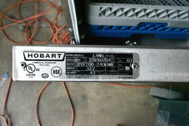BRAND NEW SCRATCH AND DENT! 2024 Hobart LXNH Stainless Steel Undercounter Dishwasher. 120/208-240 Volts, 1 Phase. - Image 9 of 9