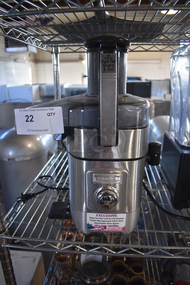 Cuisinart Chrome Finish Countertop Juicer. 12x8x16. Tested and Working! - Image 1 of 5