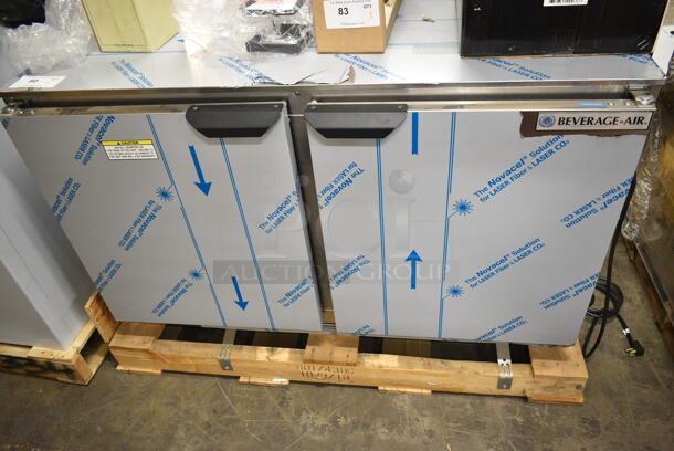 BRAND NEW! Beverage Air UCF48AHC Stainless Steel Commercial 2 Door Undercounter Freezer w/ Commercial Casters. 115 Volts, 1 Phase. Tested and Working! - Image 2 of 8