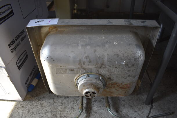 Stainless Steel Single Bay Sink w/ Faucet and Handles. 17.5x15.5x26 - Image 4 of 4