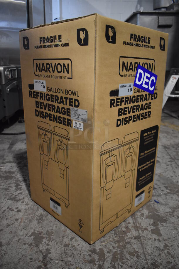 BRAND NEW IN BOX! Narvon MEGA 140S 378D10G1 Stainless Steel Commercial Single 10 Gallon Bowl Refrigerated Beverage Dispenser. 120 Volts, 1 Phase. Tested and Working! - Image 4 of 4