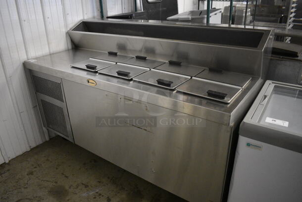 Randell Stainless Steel Commercial Dipping Cabinet w/ 4 Center Hinge Lids on Commercial Casters. 72x33x46.5. Tested and Working! - Image 2 of 6