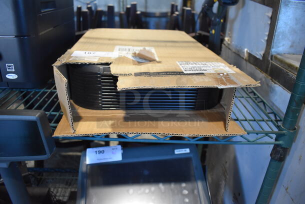 12 BRAND NEW IN BOX! Cambro 1418FF110 Black Poly Food Trays. 18x14x1. 12 Times Your Bid! - Image 2 of 5