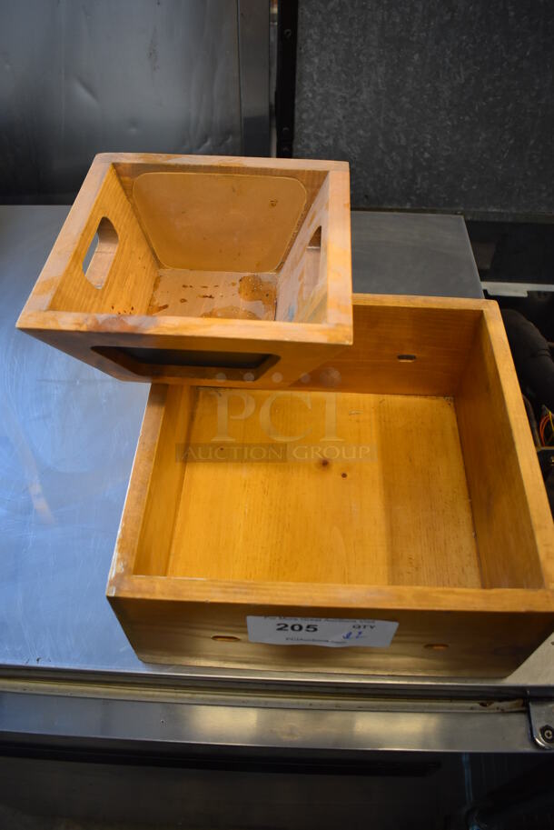 ALL ONE MONEY! Lot of 2 Wooden Boxes. Includes 12x12x6.  - Image 4 of 5