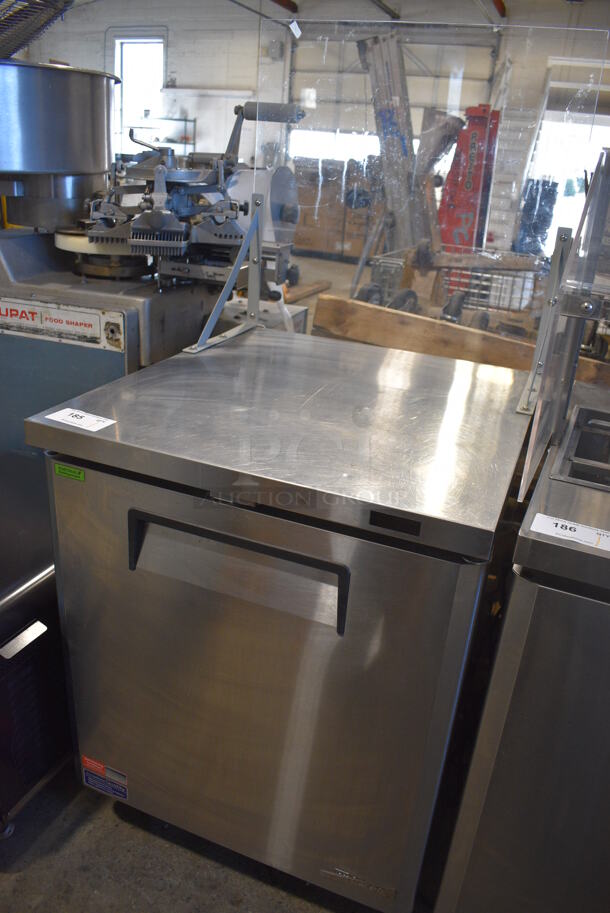 Turbo Air Model MUF-28-N-711S Stainless Steel Commercial Single Door Under Counter Freezer w/ Poly Clear Sneeze Guard. 115 Volts, 1 Phase. 27.5x30x63. Tested and Working! - Image 3 of 5