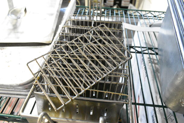 ALL ONE MONEY! Tier Lot of Various Items Including Stainless Steel Drop In Bins, Metal Bowl, Metal Baking Pans.  - Image 7 of 9