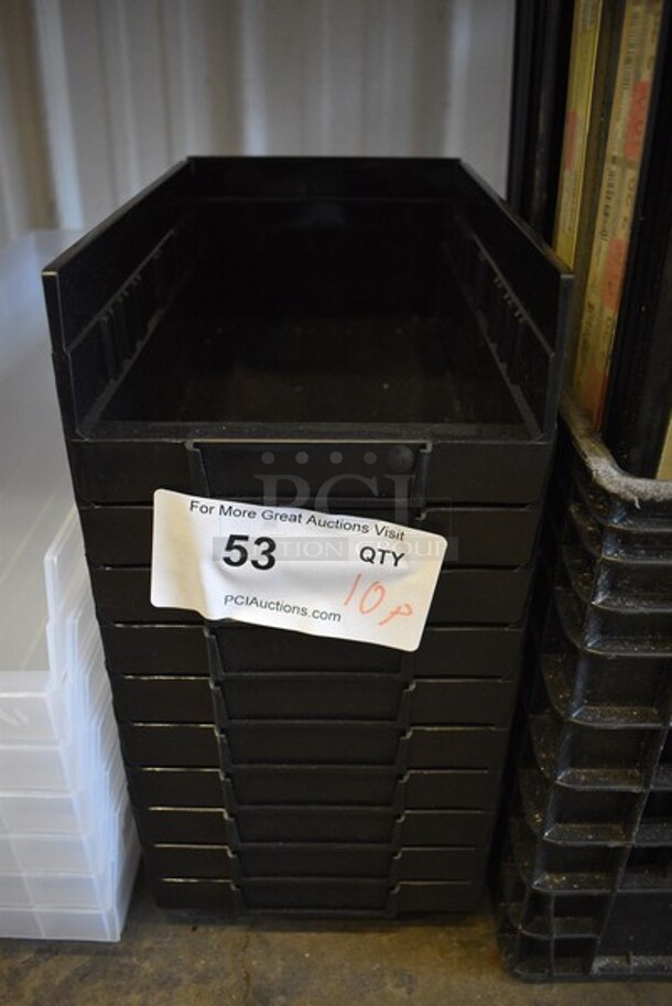 10 BRAND NEW! Black Poly Bins. 6.5x11.5x4. 10 Times Your Bid!