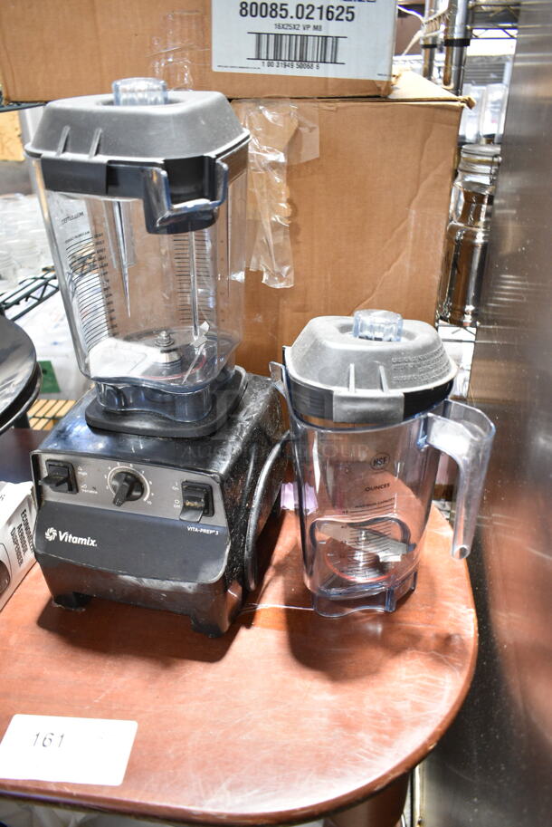 ALL ONE MONEY! Lot of Vitamix Blender w/ 2 Pitchers, Bowls Table and Large Tray - Image 2 of 10