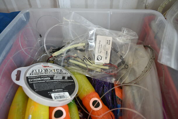 ALL ONE MONEY! Bin of Various Items Including Fishing Line and Fishing Lures - Image 5 of 8