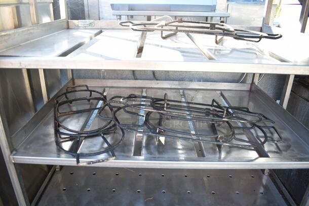 Metal 5 Tier Cart w/ Contents Including Folding Chafer Frames on Commercial Casters.  - Image 3 of 5