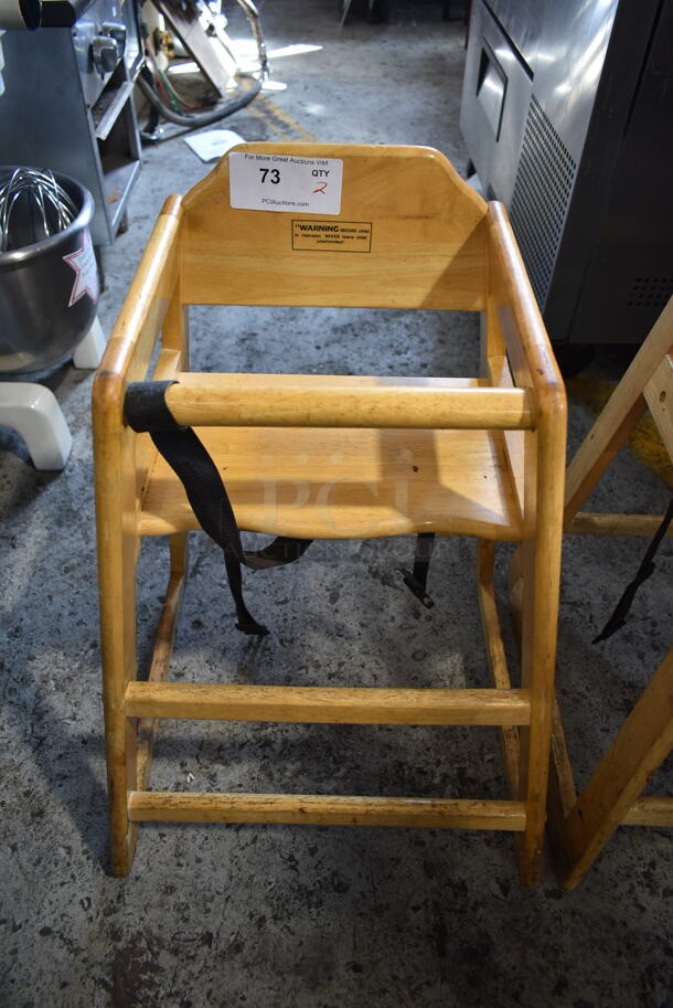 2 Wooden High Chairs. 2 Times Your Bid! - Image 2 of 6