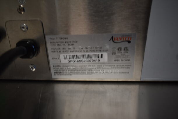 BRAND NEW SCRATCH AND DENT! Avantco 177DPO18S Stainless Steel Commercial Countertop Electric Powered Single Deck Pizza Oven. 120 Volts, 1 Phase. Tested and Working! - Image 5 of 5