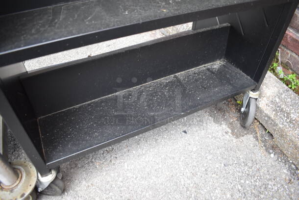 Black Metal 3 Tier Cart on Commercial Casters. - Image 3 of 3