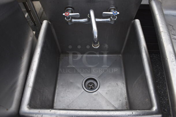Stainless Steel Commercial Single Bay Sink w/ Faucet and Handles. 21x21x39 - Image 2 of 4