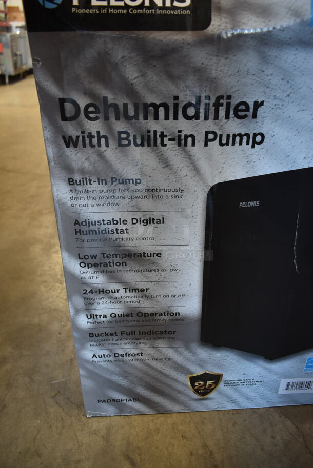 IN ORIGINAL BOX! Pelonis PAD50P1ABL ENERGY STAR 50 Pint Dehumidifier. 115 Volts, 1 Phase. - Image 4 of 8