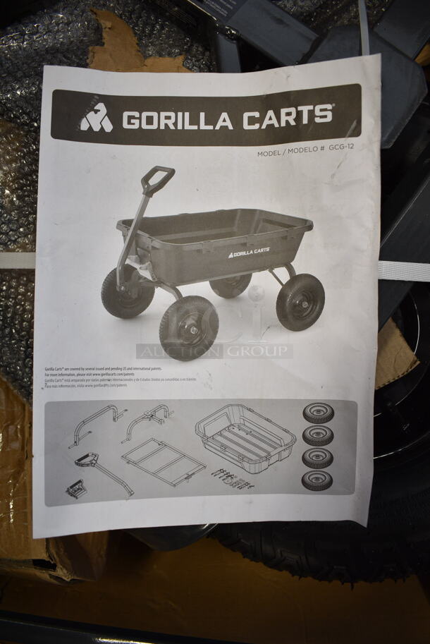 BRAND NEW SCRATCH AND DENT! Gorilla Carts GCG-12 1,600 lb. Heavy-Duty Poly Yard Dump Cart - Image 5 of 6