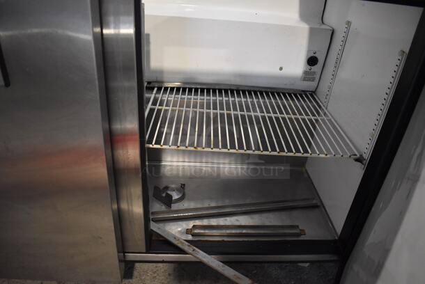 True TSSU-72-30M-B Stainless Steel Commercial Sandwich Salad Prep Table Bain Marie Mega Top w/ Over Shelf on Commercial Casters. 115 Volts, 1 Phase. 72x34x59. Tested and Working! - Image 8 of 9