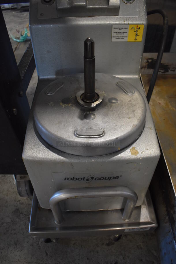 Robot Coupe R 10 Metal Commercial Countertop Food Processor Base on Cart. 250 Volts. 15x27x31 - Image 5 of 6