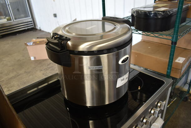 BRAND NEW SCRATCH AND DENT! 2023 Avantco 177RW90 Stainless Steel Commercial Countertop Electric Powered Rice Cooker. 120 Volts, 1 Phase. Tested and Working! - Image 2 of 6