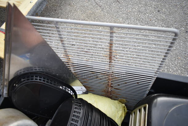 ALL ONE MONEY! Lot of Various Items Including Trash Can Bags, Poly Bin and Rack - Image 9 of 10