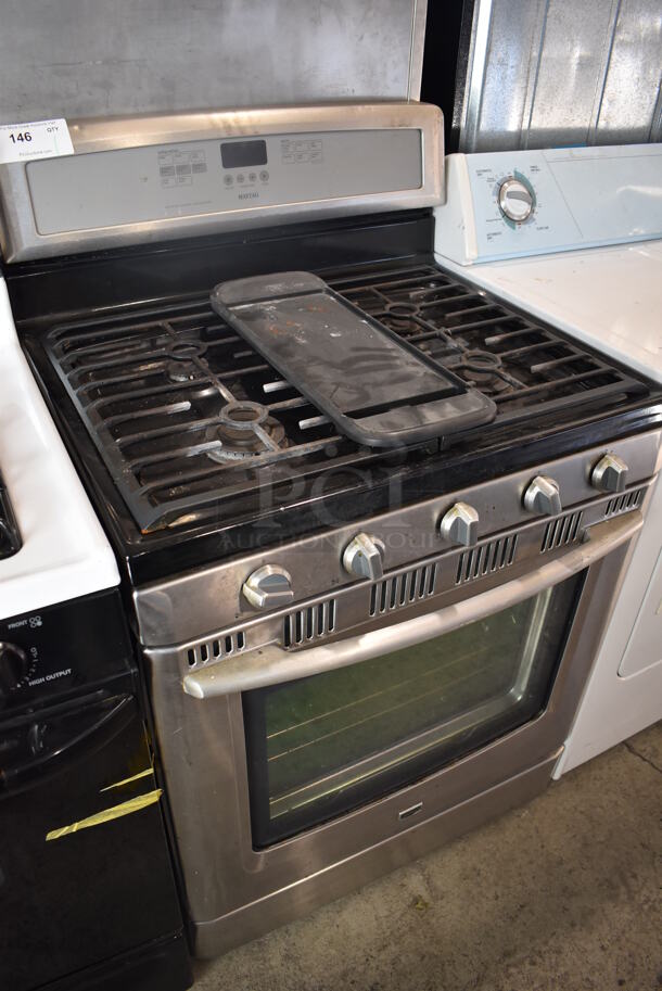 Maytag MGR8875XS 1 Stainless Steel Natural Gas Powered 4 Burner Range w/ Convection Oven. 30x27x47 - Image 2 of 10