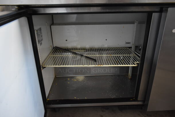 True QA-60-24M-B Stainless Steel Commercial Sandwich Salad Prep Table Bain Marie Mega Top on Commercial Casters. 115 Volts, 1 Phase. Tested and Powers On But Does Not Get Cold - Image 6 of 8