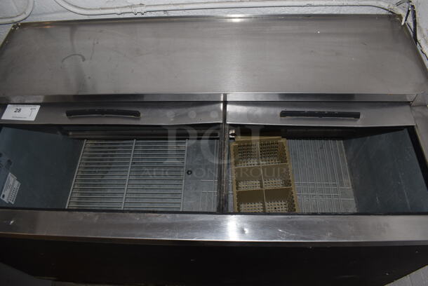 Beverage Air GF48L Stainless Steel Commercial Bottled Back Bar Cooler w/ 2 Sliding Lids. 115 Volts, 1 Phase. Tested and Working!
 - Image 3 of 6