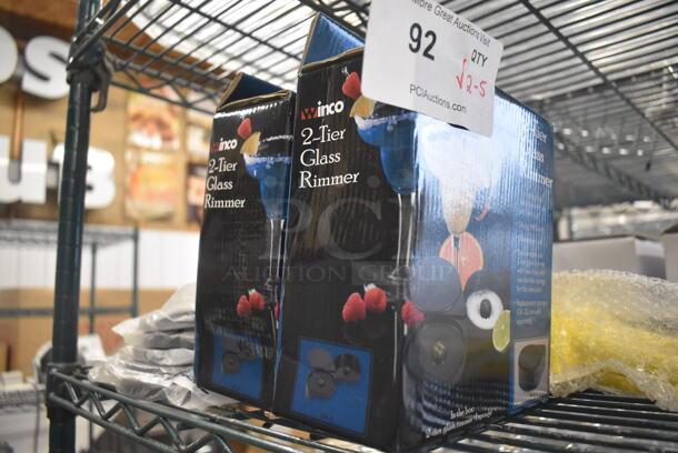 2 BRAND NEW IN BOX! Glass Rimmer w/ 5 Winco GR-3S Replacement Sponges. 2 Times Your Bid! - Image 2 of 5
