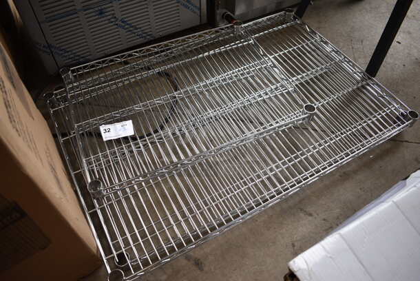 ALL ONE MONEY! Lot of 3 Chrome Finish Wires Shelves. 36x24x1.5, 24x18x1.5 - Image 2 of 3