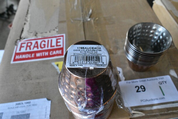 3 BRAND NEW SCRATCH AND DENT! Items Including 37 Choice 176SAUCE4CH 4 oz. Hammered Copper-Plated Stainless Steel Round Sauce Cup, Carnival King 382PM3KETTLE 8 oz. Popcorn Kettle, Regency 600DW15 15" Ice Cream Dipper Well and Faucet Set. 3 Times Your Bid!  - Image 4 of 12
