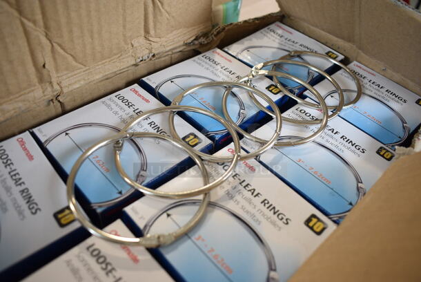 ALL ONE MONEY! Lot of 45 Boxes of Officemate Loose Leaf Rings! 3".  - Image 2 of 3