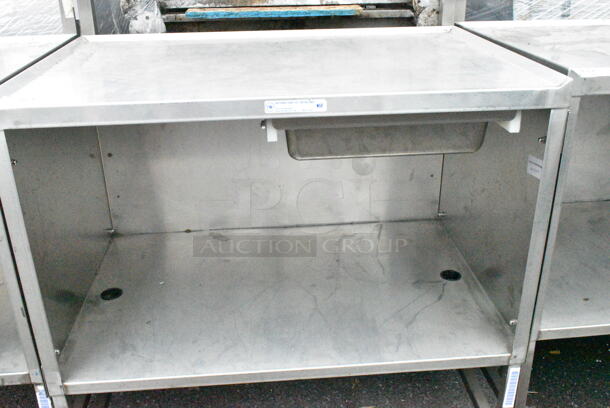 National Cart Co Stainless Steel Portable Table w/ Under Shelf and Drawer on Commercial Casters.  - Image 5 of 7