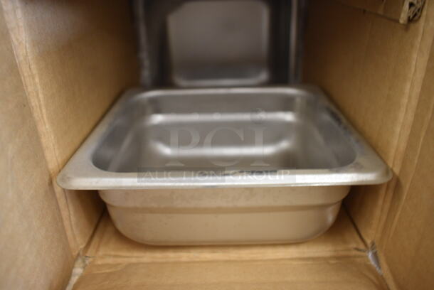 15 BRAND NEW IN BOX! Stainless Steel 1/6 Size Drop In Bins. 1/6x2.5. 15 Times Your Bid! - Image 1 of 4